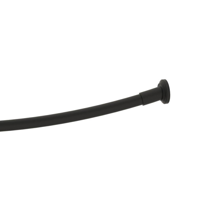 Kartners - FLORENCE - Kartners Round & Curved Shower Rod-Matte Black - Matte Black