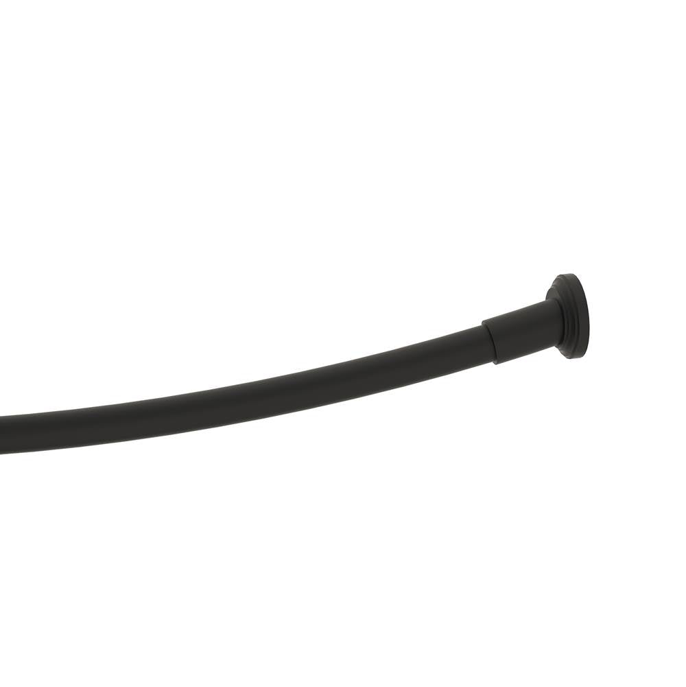 Kartners - FLORENCE - Kartners Round & Curved Shower Rod-Matte Black - Matte Black
