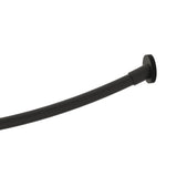 Kartners - CIRCO KNURLED - Round & Curved Shower Rod-Matte Black - Matte Black