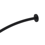 Kartners - Shower Rods - 5 Feet (60-inch) Curved Shower Rod with Round Ends-Matte Black - Matte Black