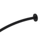 Kartners - Shower Rods - 5 Feet (60-inch) Curved Shower Rod with Round Ends-Matte Black - Matte Black