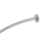 Kartners - Shower Rods - 5 Feet (60-inch) Curved Shower Rod with Round Ends- Satin Finish - Satin Finish