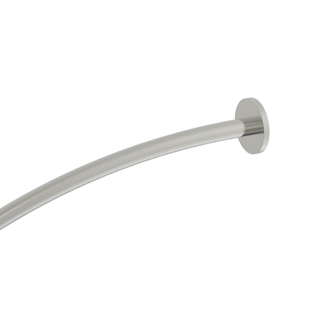 Kartners - Shower Rods - 6 Feet (72-inch) Curved Shower Rod with Round Ends- Satin Finish - Satin Finish