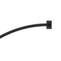 Kartners - Shower Rods - 5 Feet (60-inch) Curved Shower Rod with Square Ends-Matte Black - Matte Black
