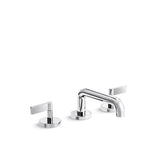 Kallista - OneE Basin Set, Low Spout, Lever Handle - Unlacquered Brass