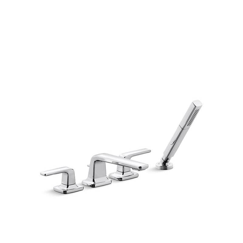 Kallista - Per Se Deck-Mount Bath Set W/Diverter - Polished Chrome