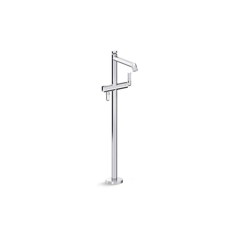 Kallista - Pinna PalettaE Floor-Mount Bath Filler - Polished Chrome