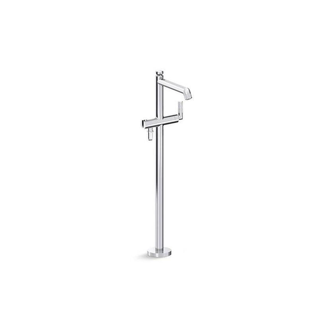 Kallista - Pinna PalettaE Floor-Mount Bath Filler - Polished Chrome