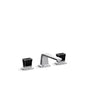 Kallista - Per Se Sink Faucet, Black Crystal Knob - Polished Chrome