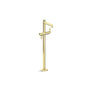 Kallista - Pinna PalettaE Floor-Mount Bath Filler - Unlacquered Brass