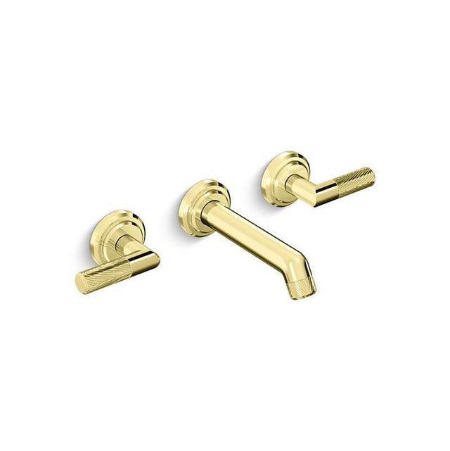 Kallista - Pinna PalettaE Wall Mnt Basin Set - Unlacquered Brass