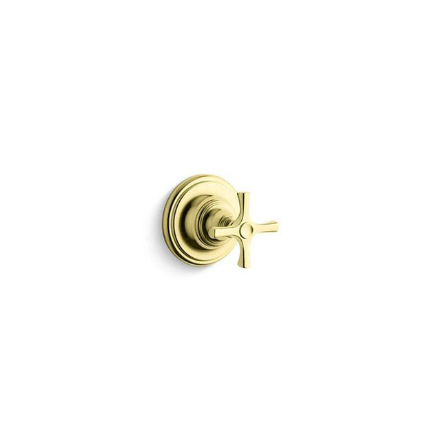 Kallista - Bellis Transfer Valve Trim, Cross Hdl - Unlacquered Brass