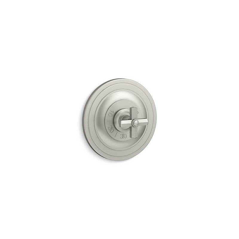 Kallista - Town Thermostatic Trim, Cross Handle - Polished Chrome