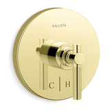 Kallista - Central Park WestE Thermostatic Trim, Lv - Unlacquered Brass
