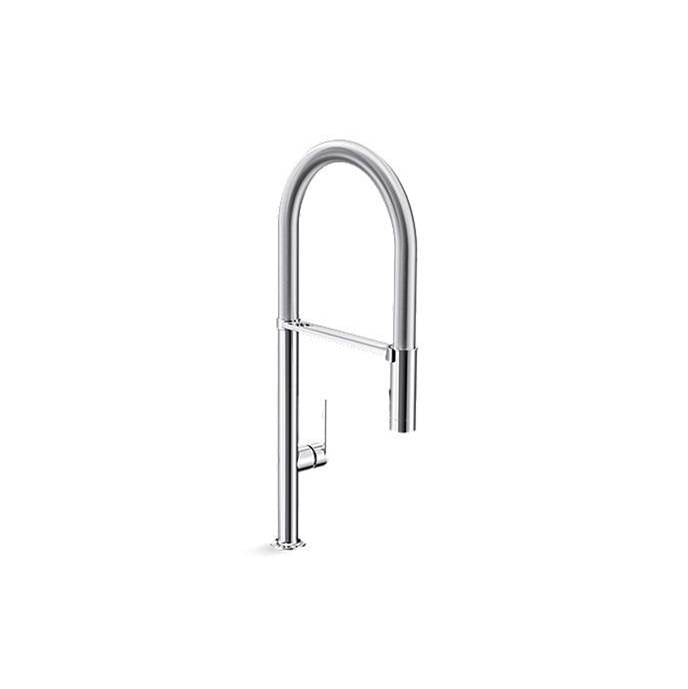 Kallista - Juxtapose Semi-Pro Faucet W/ Po Spray - Polished Chrome