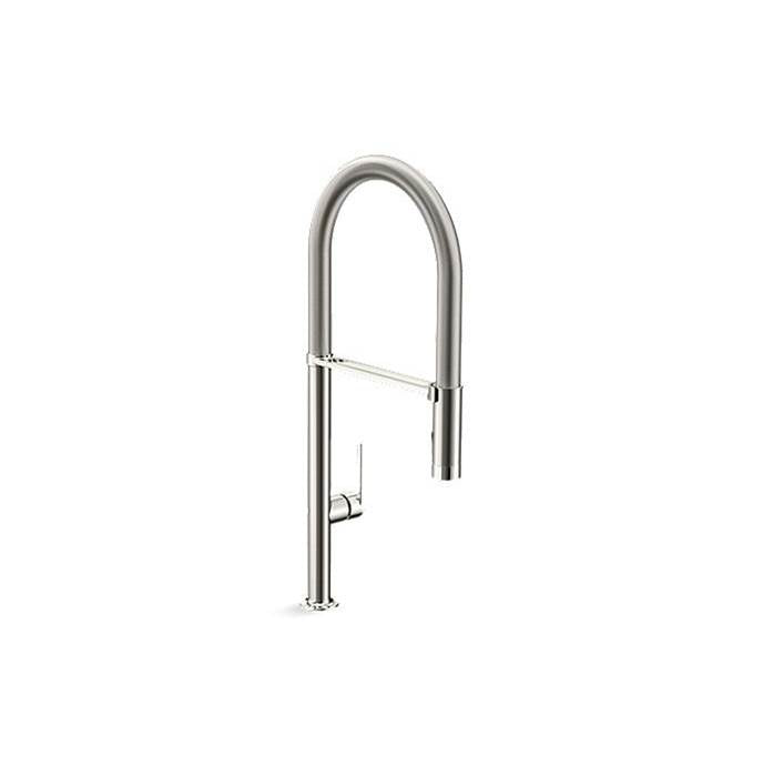 Kallista - Juxtapose Semi-Pro Faucet W/ Po Spray - Stainless