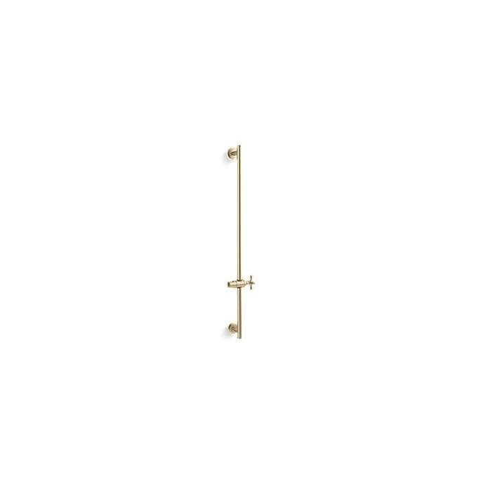 Kallista - Traditional Slidebar With Cross Handle - Brushed French Gold