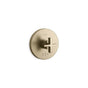 Kallista - OneE Thermo Trim, H&C, Cross Handle - Brushed French Gold