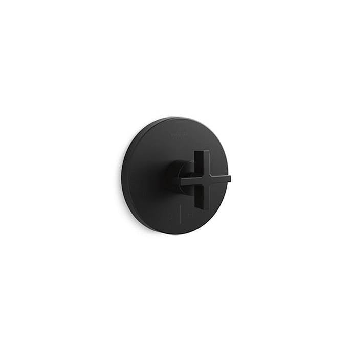 Kallista - OneE Thermo Trim, H&C, Cross Handle - Matte Black