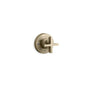 Kallista - OneE Volume Control Trim, Cross Handle - Brushed French Gold