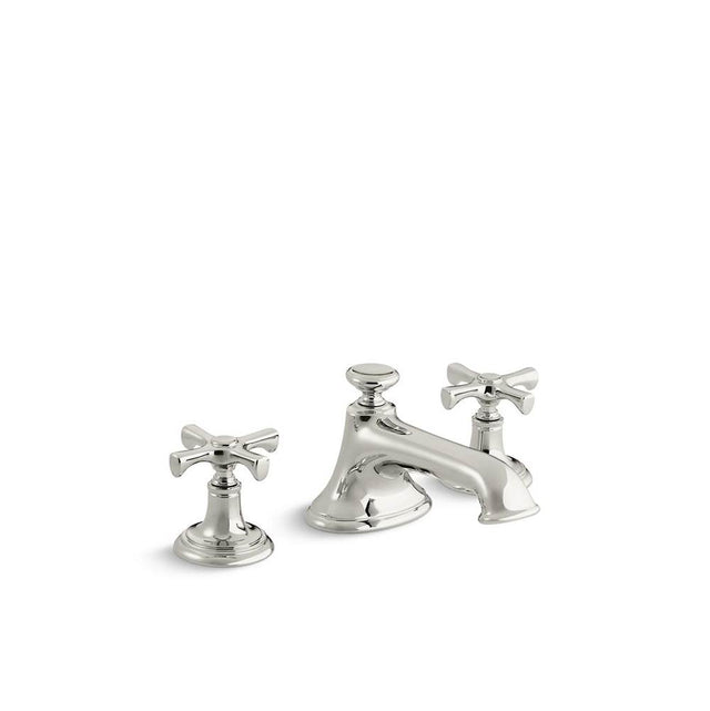 Kallista - Bellis Basin Set, Cross, Noble Spout - Nickel Silver