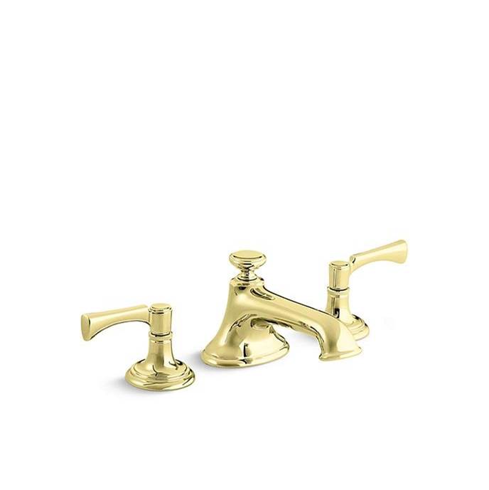 Kallista - Bellis Basin Set, Lever, Noble Spout - Unlacquered Brass