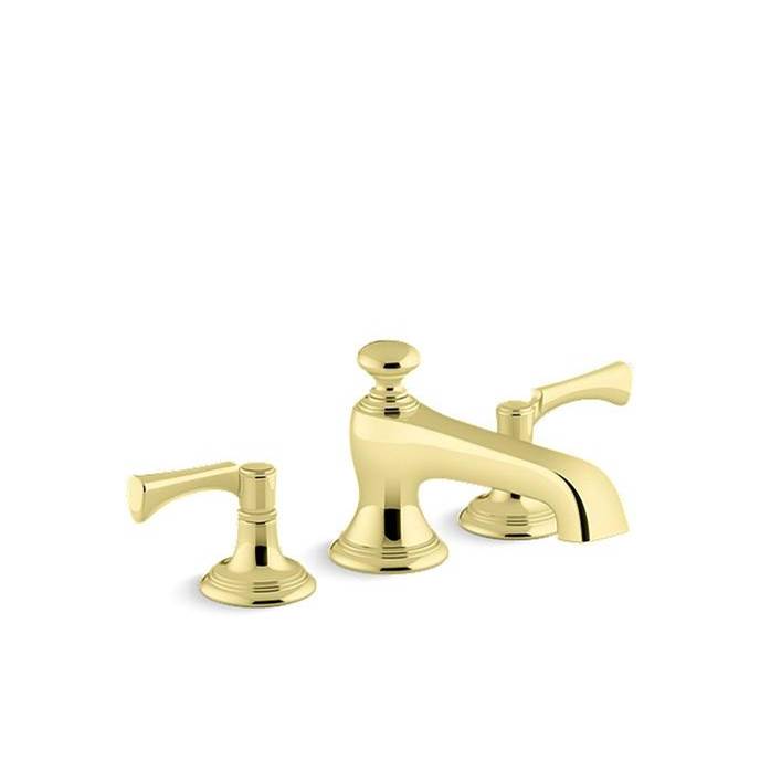 Kallista - Bellis Dm Bath Set, No-Div, Lever - Unlacquered Brass