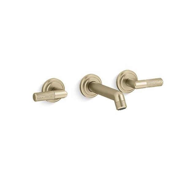 Kallista - Pinna PalettaE Wall Mnt Basin Set - Brushed French Gold