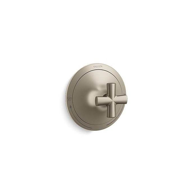 Kallista - Script Thermo Trim, Cross Handle - Brushed Bronze