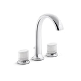 Kallista - Script Sink Faucet, Arch Spt, Wt Porc - Polished Chrome