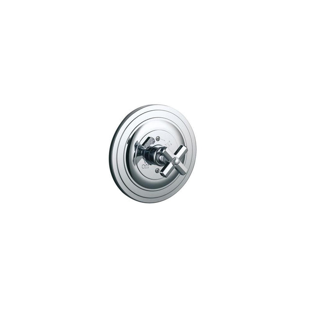 Kallista - Town Pressure Balance Trim, Cross Handle - Nickel Silver