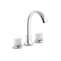 Kallista - ScriptE Dckmnt Bth St Arc Div Porc, Wht - Polished Chrome