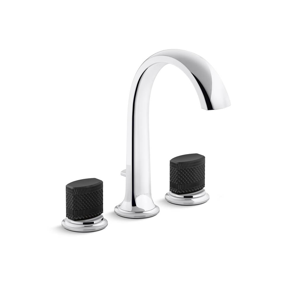 Kallista - ScriptE Dckmnt Bth St Arc Div Porc, Blk - Polished Chrome