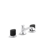 Kallista - Script Sink Faucet, Low Spt, Blk Porc - Polished Chrome
