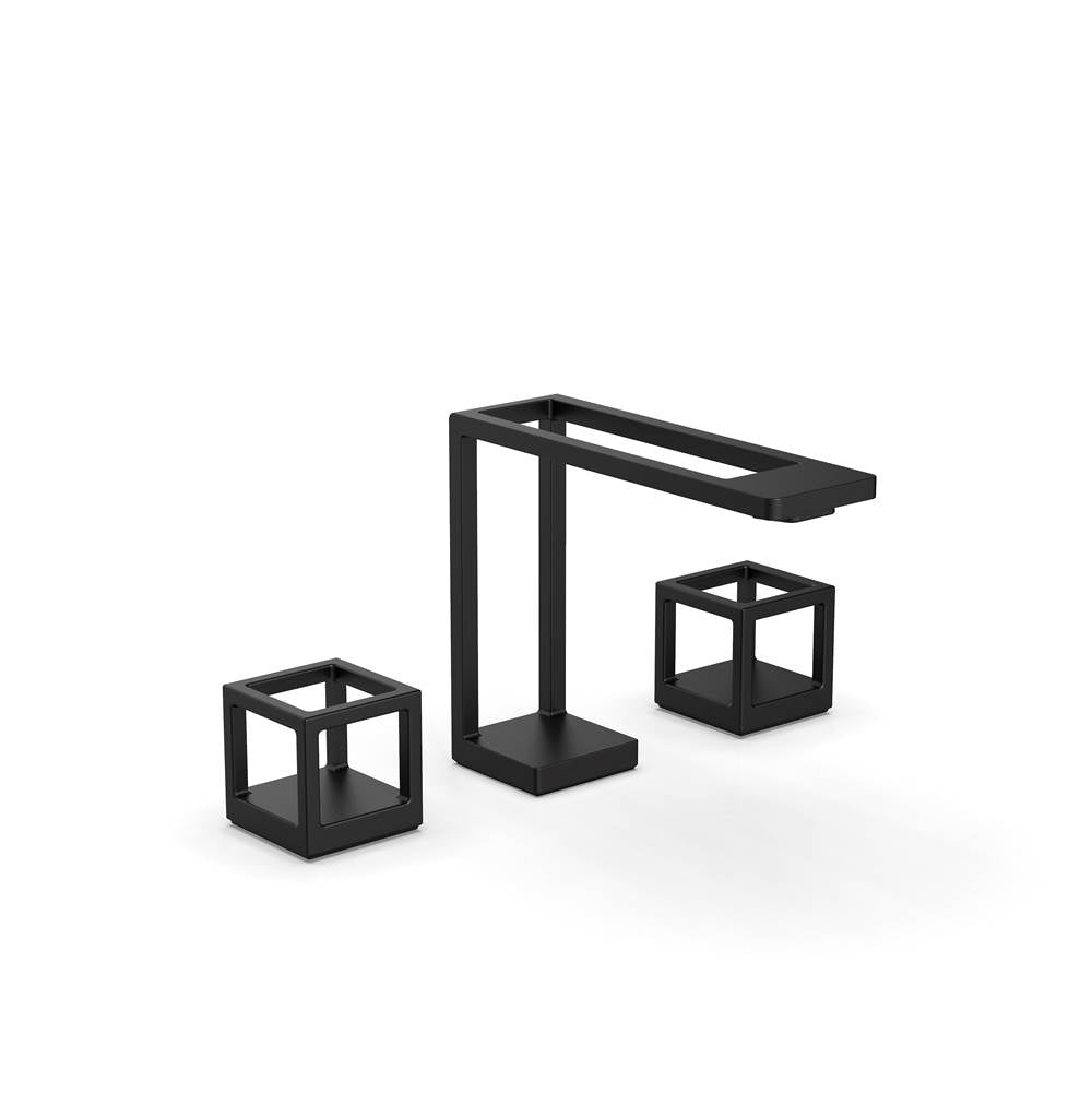 Kallista - GridE Sink Faucet, 3D Spout, Cube Handle - Matte Black