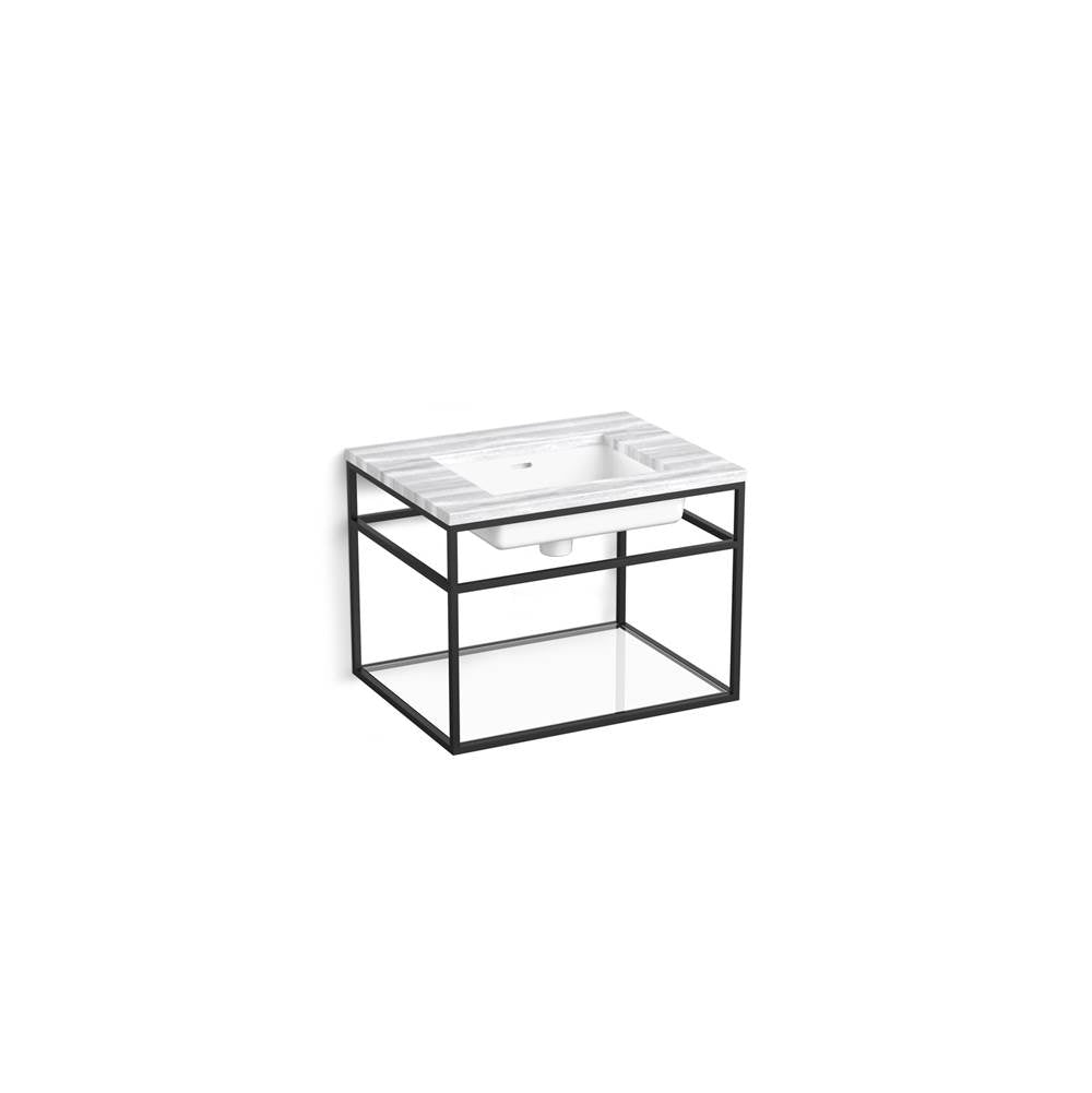 Kallista - GridE Console Table, Wall Hung - Matte Black