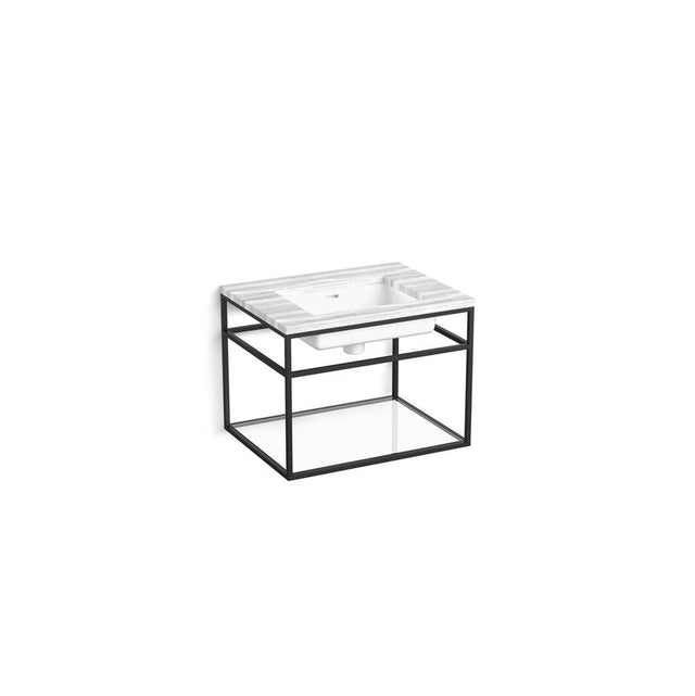 Kallista - GridE Console Table, Wall Hung - Matte Black