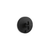 Kallista - OneE Pb Shower Trim W/Divrt, Cross Hdl - Matte Black