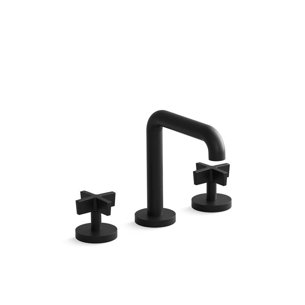 Kallista - OneE Basin Set, Tall Spout, Cross Handle - Matte Black