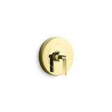 Kallista - OneE Pb Shower Trim W/O Divrt, Lever Hdl - Unlacquered Brass