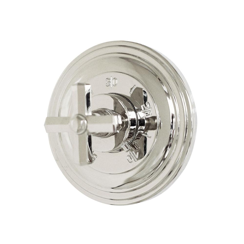Kallista - Town Thermostatic Trim, Cross Handle - Nickel Silver