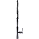 Purist Semi-professional kitchen sink faucet with three-function sprayhead