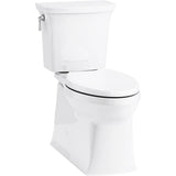 Kohler - Corbelle ContinuousClean XT two-piece elongated toilet with skirted trapway, 1.28 gpf - White