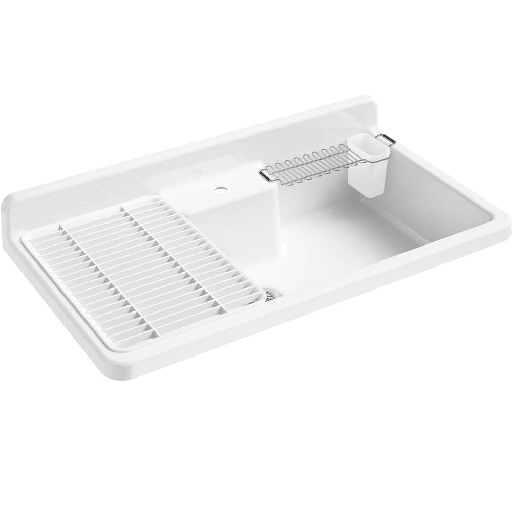 Farmstead 45'' top-/wall-mount single-bowl workstation farmhouse kitchen sink