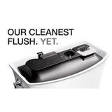 Betello ContinuousClean XT two-piece elongated toilet with skirted trapway, 1.28 gpf