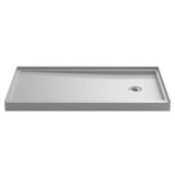 Kohler - Rely 60-in x 32-in Single-Threshold Shower Base with Right-hand Drain, Ice Grey