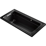Kohler - Archer 66'' x 32'' drop-in Heated BubbleMassageE air bath - Black