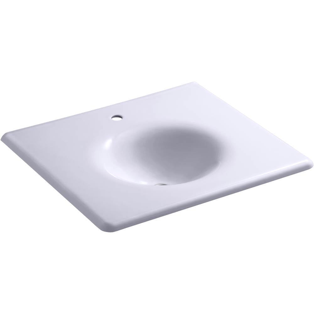 Kohler - Iron/Impressions 25'' Enameled cast iron vanity top with integrated round sink - Lavender Grey
