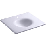 Kohler - Iron/Impressions 25'' Enameled cast iron vanity top with integrated round sink - Lavender Grey