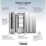 Verdera 40'' x 30'' lighted medicine cabinet